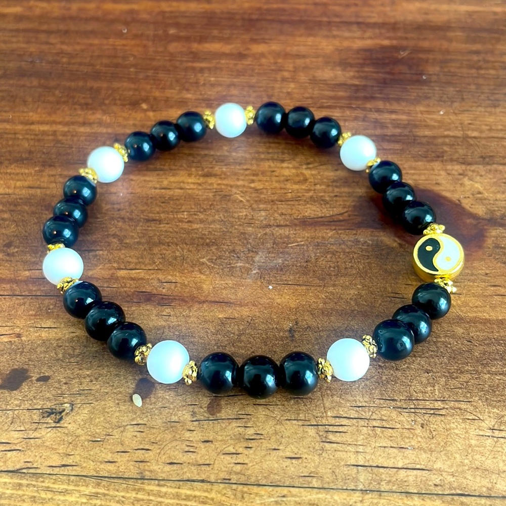 Ying Yang Onix bracelet 6mm unisex